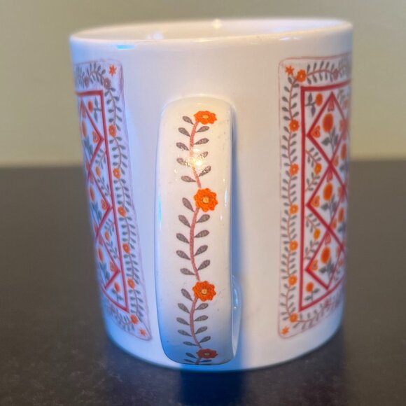 Vtg OTAGIRI Museum of American Folk Art SUNFLOWERS AND DOUBLE HEARTS Quilt Mug - Picture 7 of 10